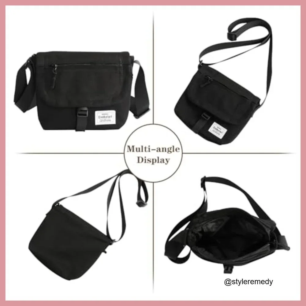 Canvas Messenger Bag Crossbody Bag Adjustable Strap